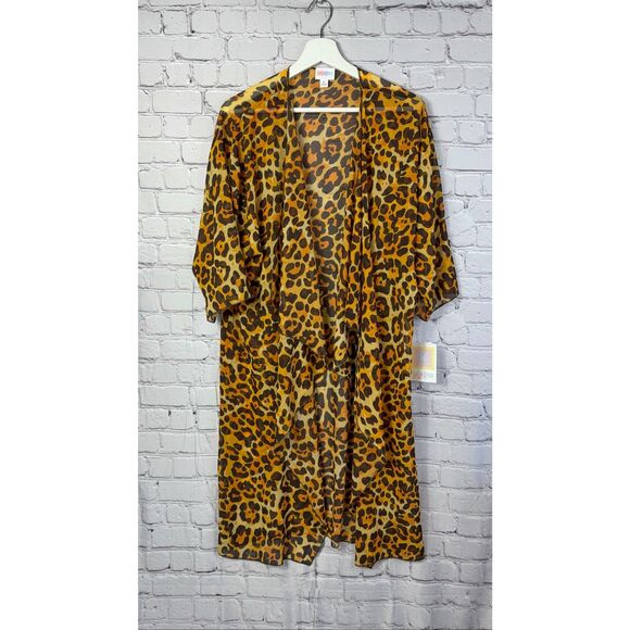 LuLaRoe Shirley Cover Up Leopard Print NWT Size Medium - Picture 1 of 7